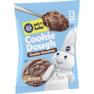 Pillsbury Ready to Bake Double Chocolate Refrigerated Cookie Dough, 12 Big Cookies, 16 oz
