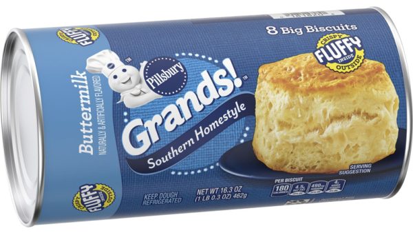 Pillsbury Grands Southern Homestyle Buttermilk Refrigerated Biscuit Dough, 8 Ct, 16.3 oz