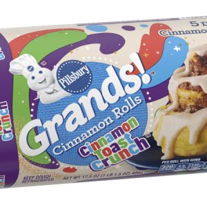 Pillsbury Grands! Cinnamon Toast Crunch Cinnamon Rolls, Limited Edition Canned Pastry Dough, 5 Deluxe Rolls, 17.5 oz