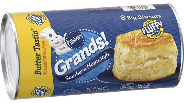 Pillsbury Grands Southern Homestyle Butter Tastin' Biscuit Dough, 8 Ct, 16.3 oz
