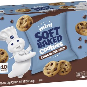 Pillsbury Mini Soft Baked Cookies, Chocolate Chip, Snack Bags, 10 ct