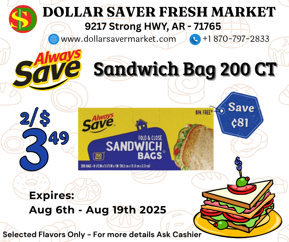 Always Save Sandwich Bag